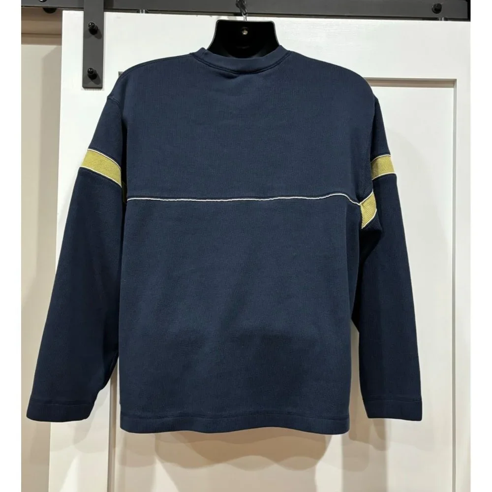 GAP Vintage Ribbed Sweatshirt Navy with Gold Accent - Size‎ L